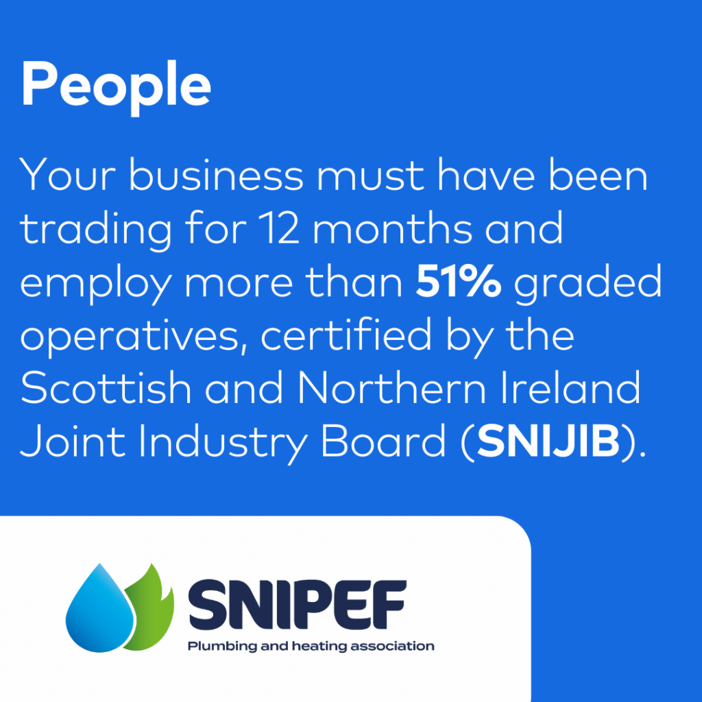 People

Your business must have been trading for 12 months and employ more than 51% graded operatives, certified by the Scottish and Northern Ireland Joint Industry Board (SNIJIB).